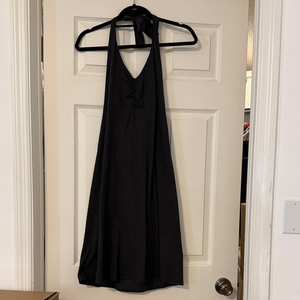 Prana Dark Grey Halter Midi Dress